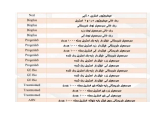 لوازم مصرفی آزمایشگاهی و کیت تشخیص PCR در تهران هر گونه لوازم مصرفی