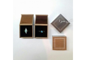 جعبه انگشتری چوبی جعبه انگشتری چوبی