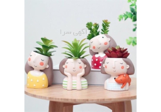 گلدان فانتزی طرح دختر 4 عددی گلدان فانتزی طرح دختر 4 عددی