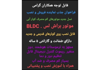 موتور براش لس . BLDC . موتور اینورتر کولر آبی