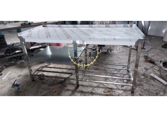 فروش میز کار استیل 190 سانتی متر فروش میز کار استیل 190 سانتی متر